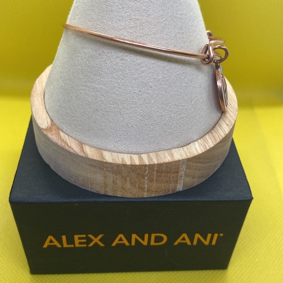 🐚ALEX AND ANI🐚Color Infusion Sand Dollar Charm Bangle Bracelet in Rose Gold/EUC - Picture 3 of 7
